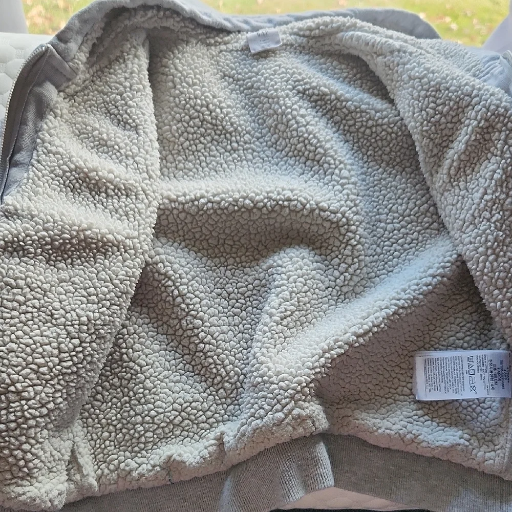 3/$10 Baby GAP Hoodie with Plaid Logo|Sherpa Lining - Picture 10 of 10